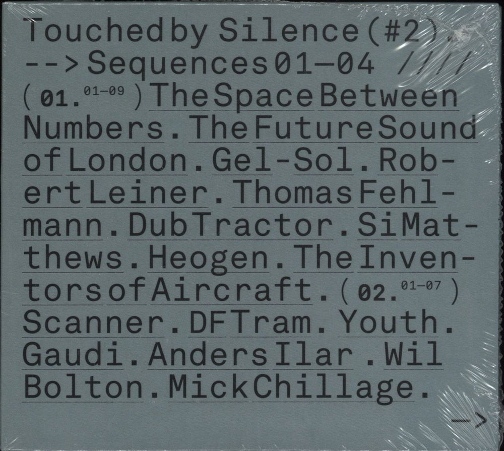 Various-Ambient & Electronica Touched By Silence (#2). -->Sequences 01-04 //// - Sealed UK 4-CD album set TMX7