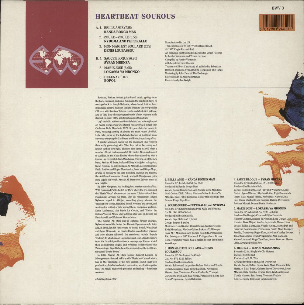 Various Artists Heartbeat Soukous UK vinyl LP album (LP record) 5012981246211