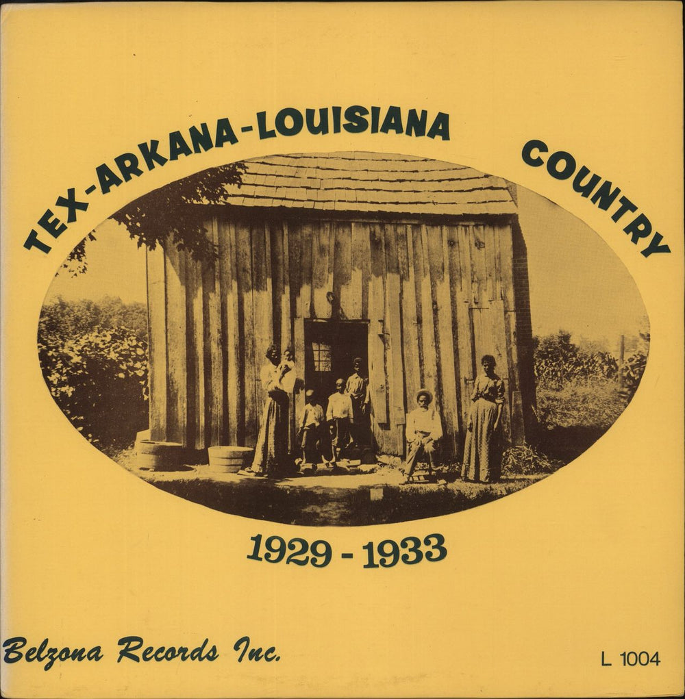 Various-Blues & Gospel Tex-Arkana-Louisiana Country 1929-1933 US vinyl LP album (LP record) LP-1004
