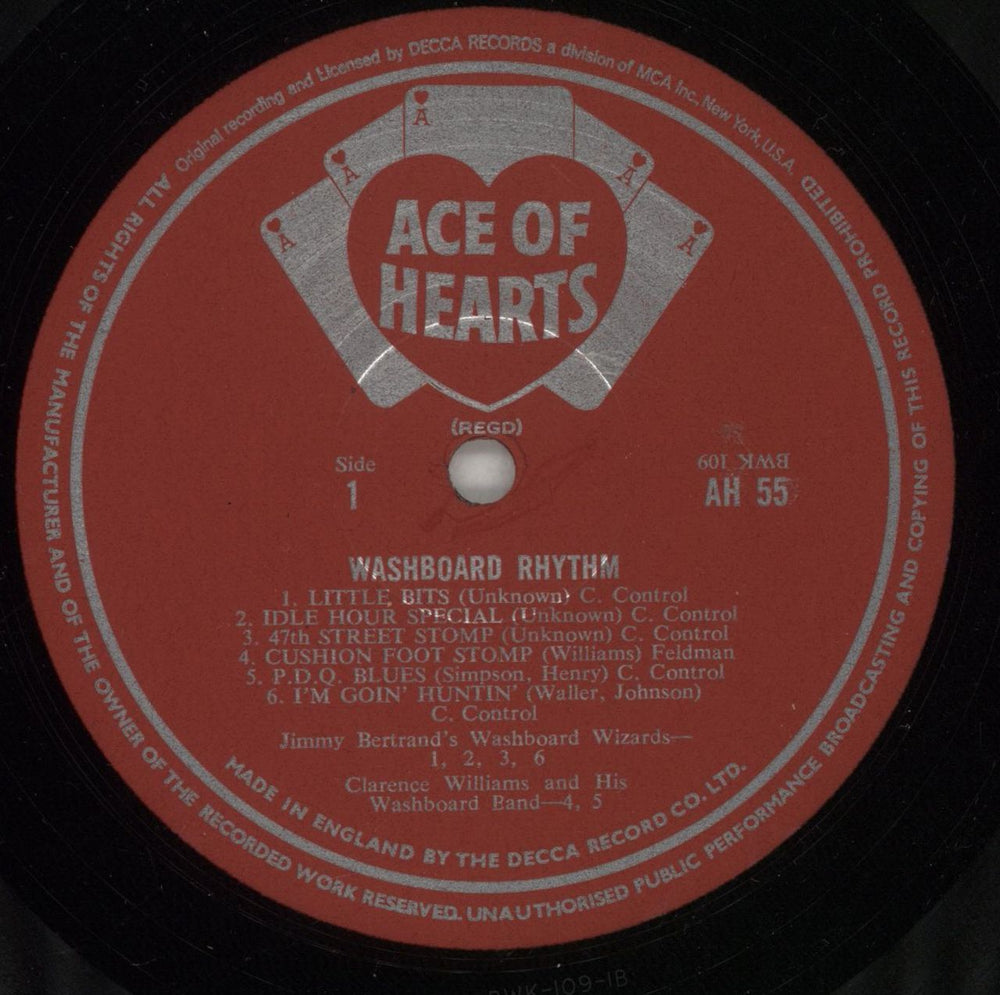 Various-Blues & Gospel Washboard Rhythm UK vinyl LP album (LP record) V-BLPWA539009