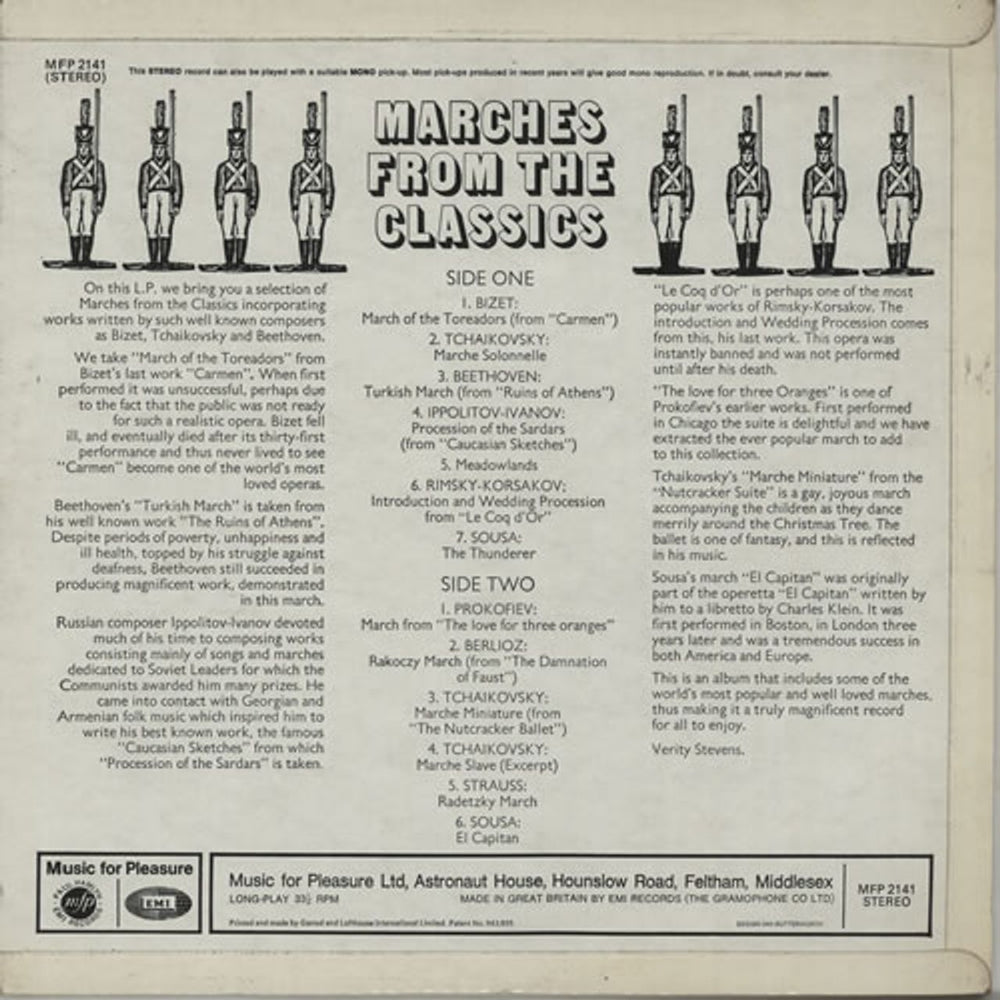 Various-Classical & Orchestral Marches From The Classics UK vinyl LP album (LP record) VAFLPMA638205