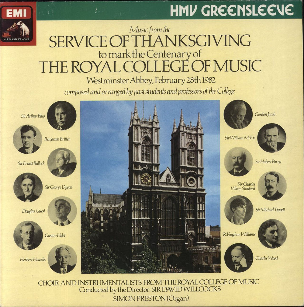 Various-Classical & Orchestral Music From The Service Of Thanksgiving To Mark The Centenary Of The Royal College Of Music UK vinyl LP album (LP record) ESD7172