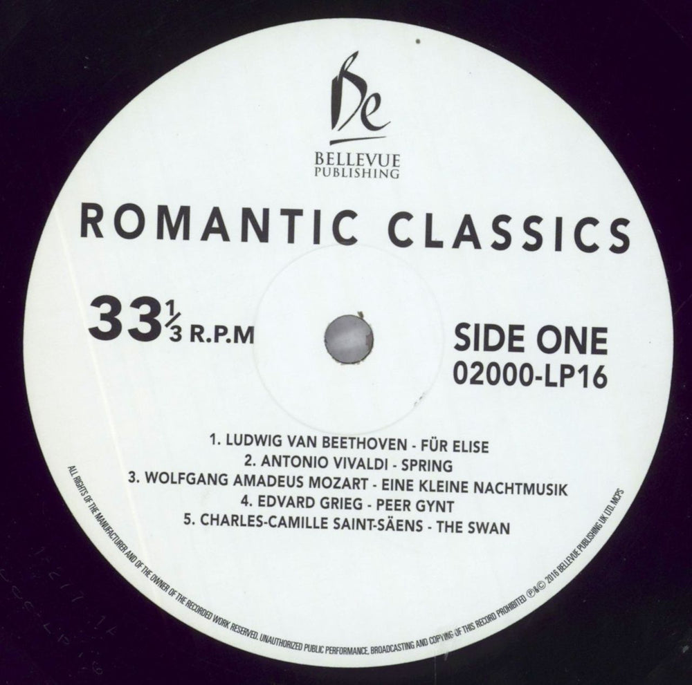 Various-Classical & Orchestral Romantic Classics UK vinyl LP album (LP record) VAFLPRO825599