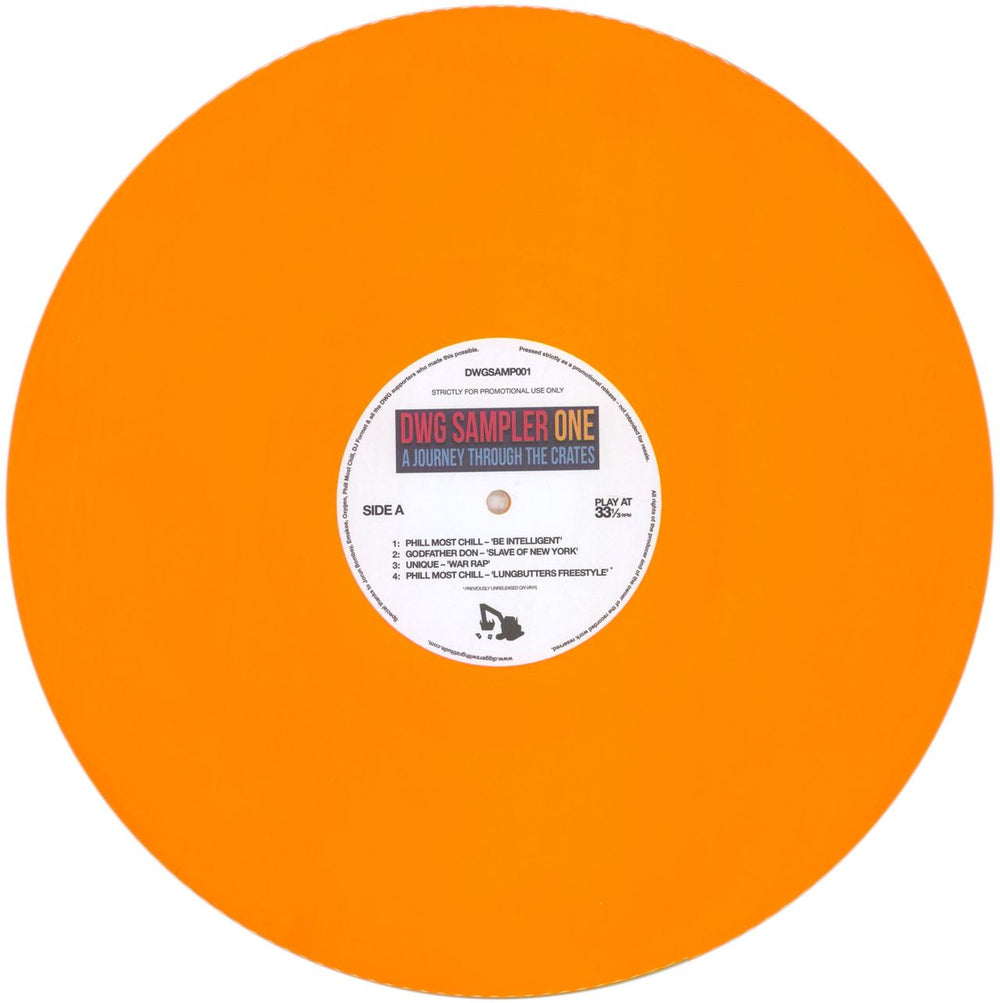 Various-Hip Hop & Rap DWG Sampler One [A Journey Through The Crates] - Promo - Orange Vinyl UK Promo vinyl LP album (LP record) VB6LPDW854564