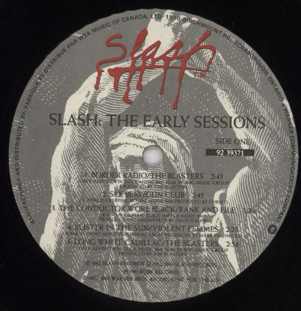 Various-Indie Slash: The Early Sessions Canadian vinyl LP album (LP record) I-VLPSL834261