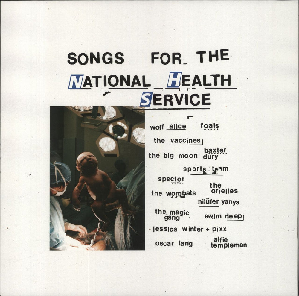 Various-Indie Songs For The National Health Service - Blue Vinyl UK vinyl LP album (LP record) BLOOD017