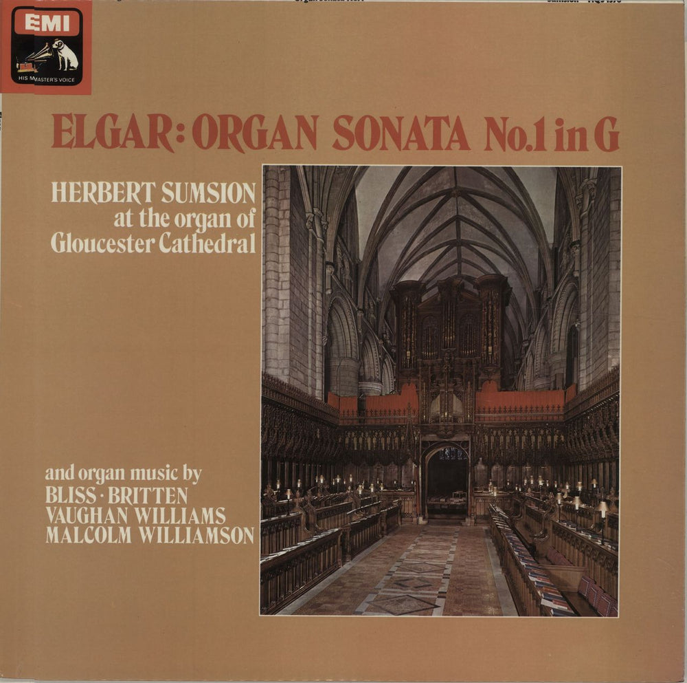 Various-Organs Elgar: Organ Sonata No. 1 in G UK vinyl LP album (LP record) HQS1376
