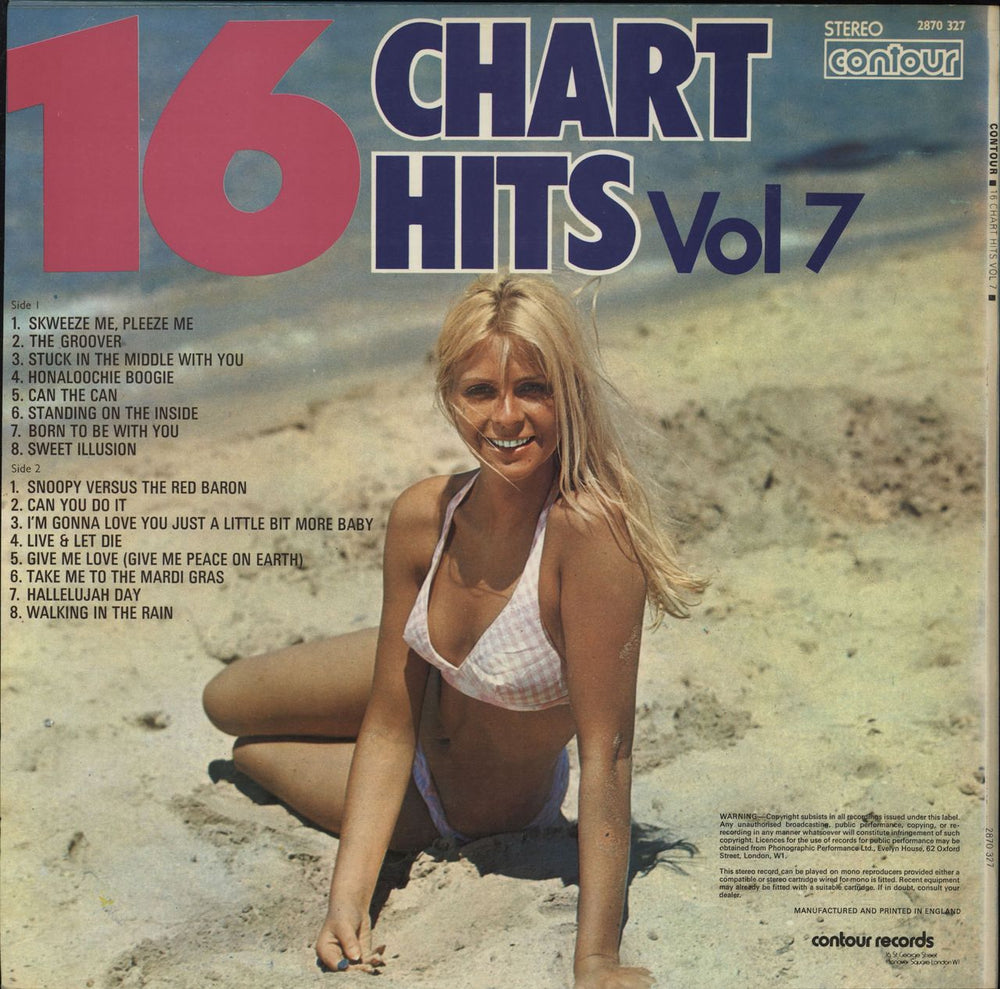 Various-Pop 16 Chart Hits Vol. 7 UK vinyl LP album (LP record)