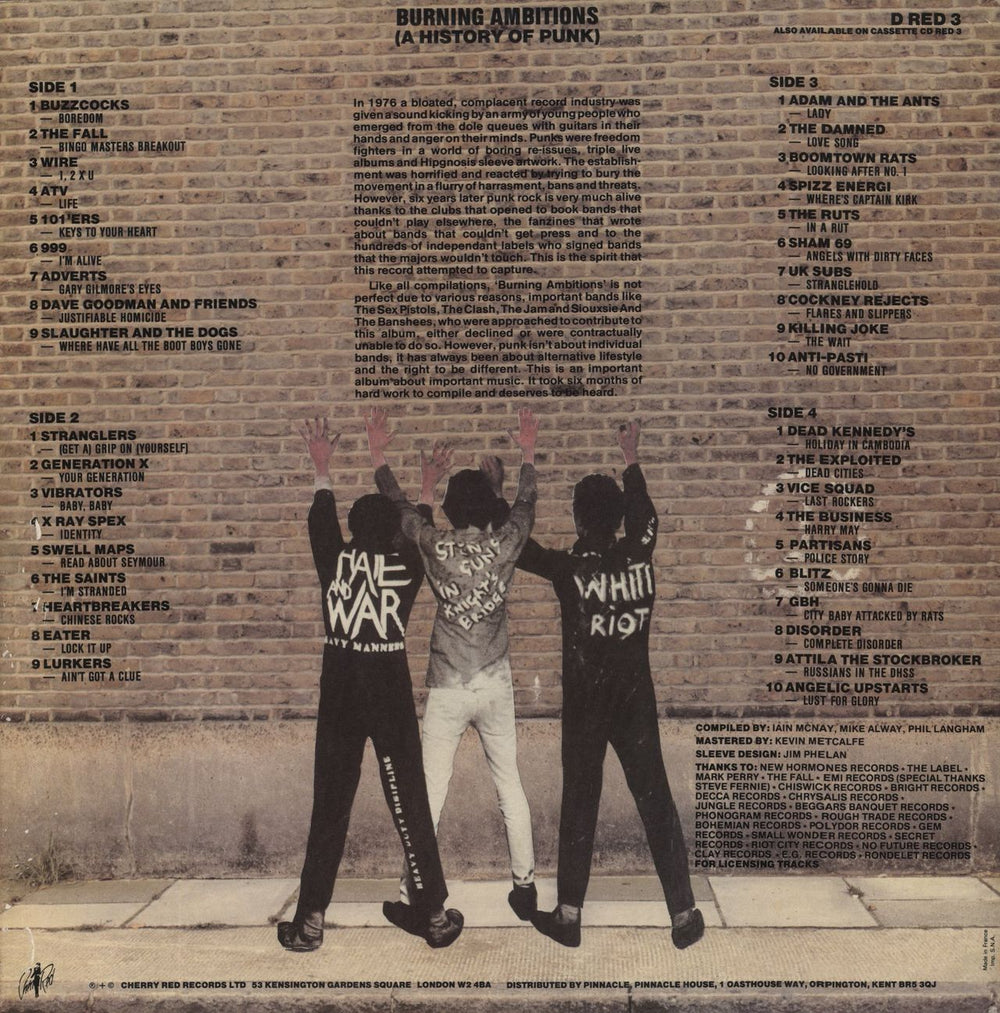 Various-Punk & New Wave Burning Ambitions: A History Of Punk - VG UK 2-LP vinyl record set (Double LP Album)