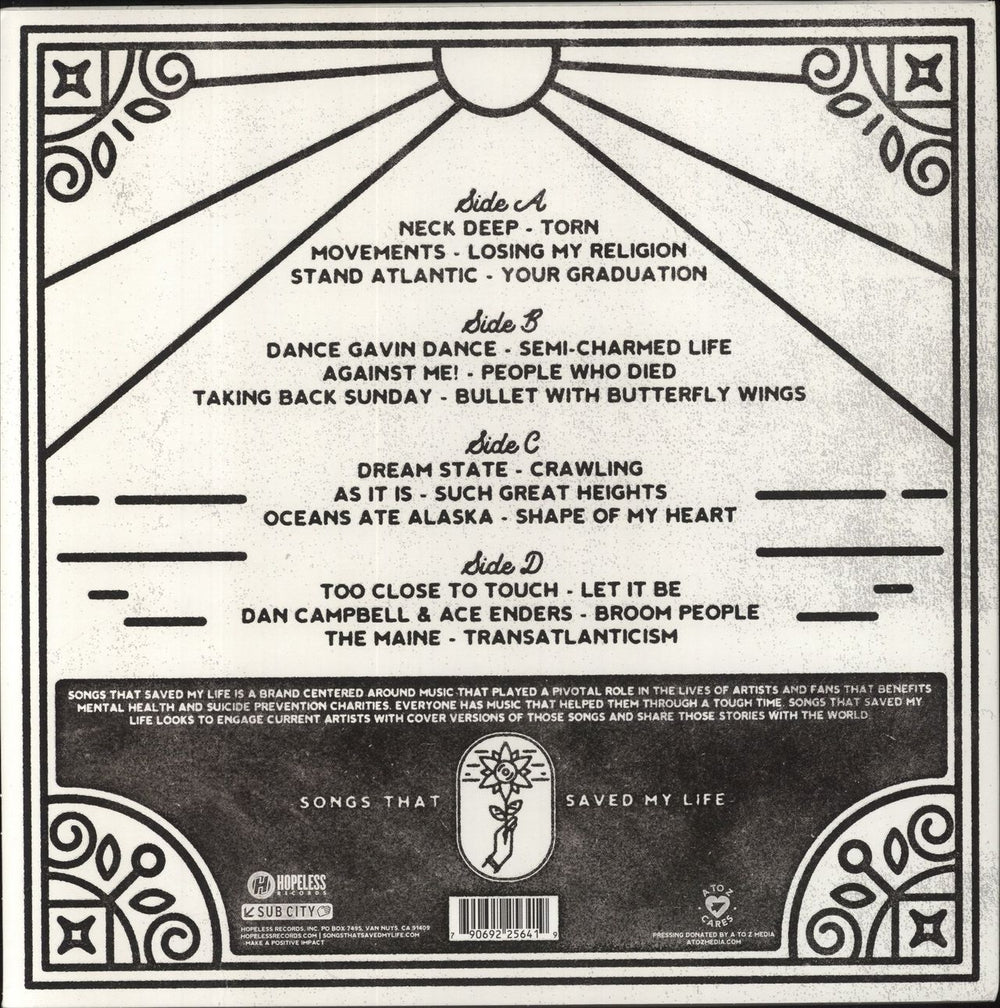 Various-Punk & New Wave Songs That Saved My Life, Vol. 1 US 2-LP vinyl record set (Double LP Album) 790692256419