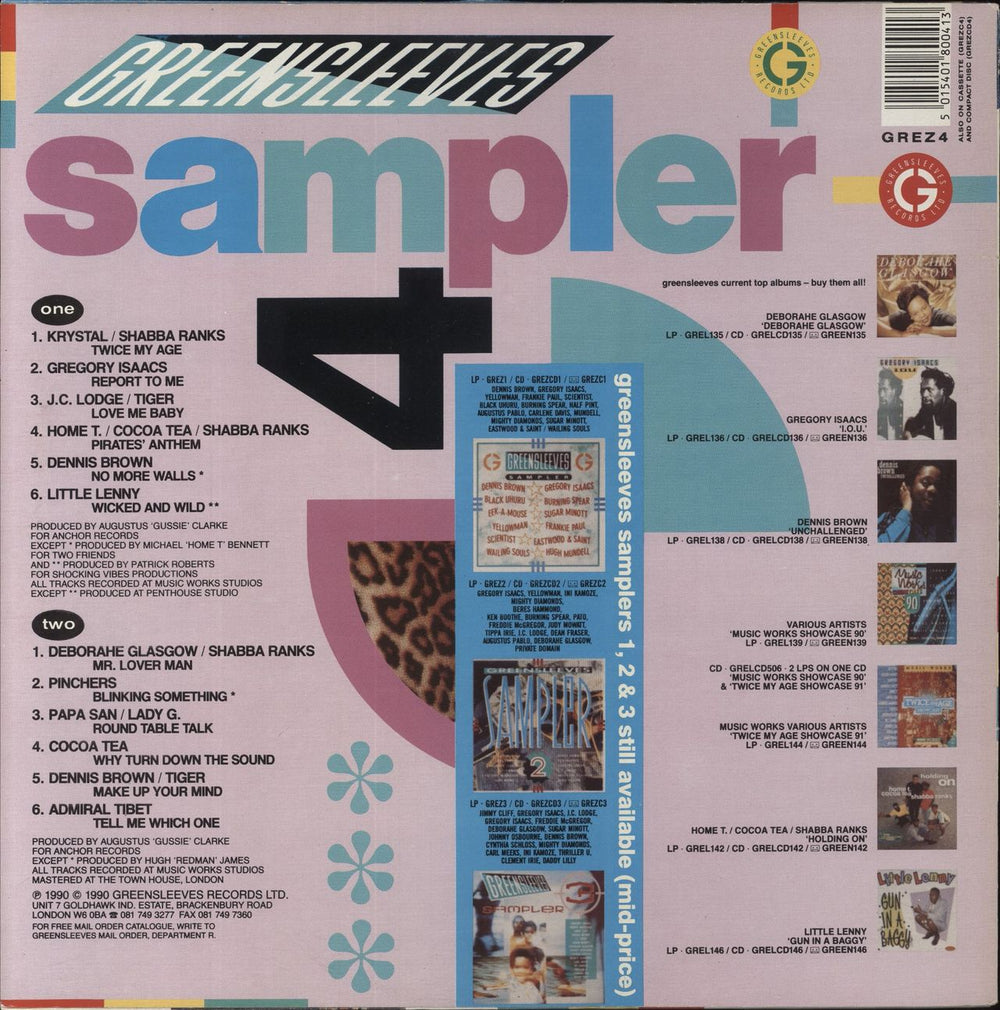 Various-Reggae & Ska Greensleeves Sampler 4 UK vinyl LP album (LP record) 5015401800413
