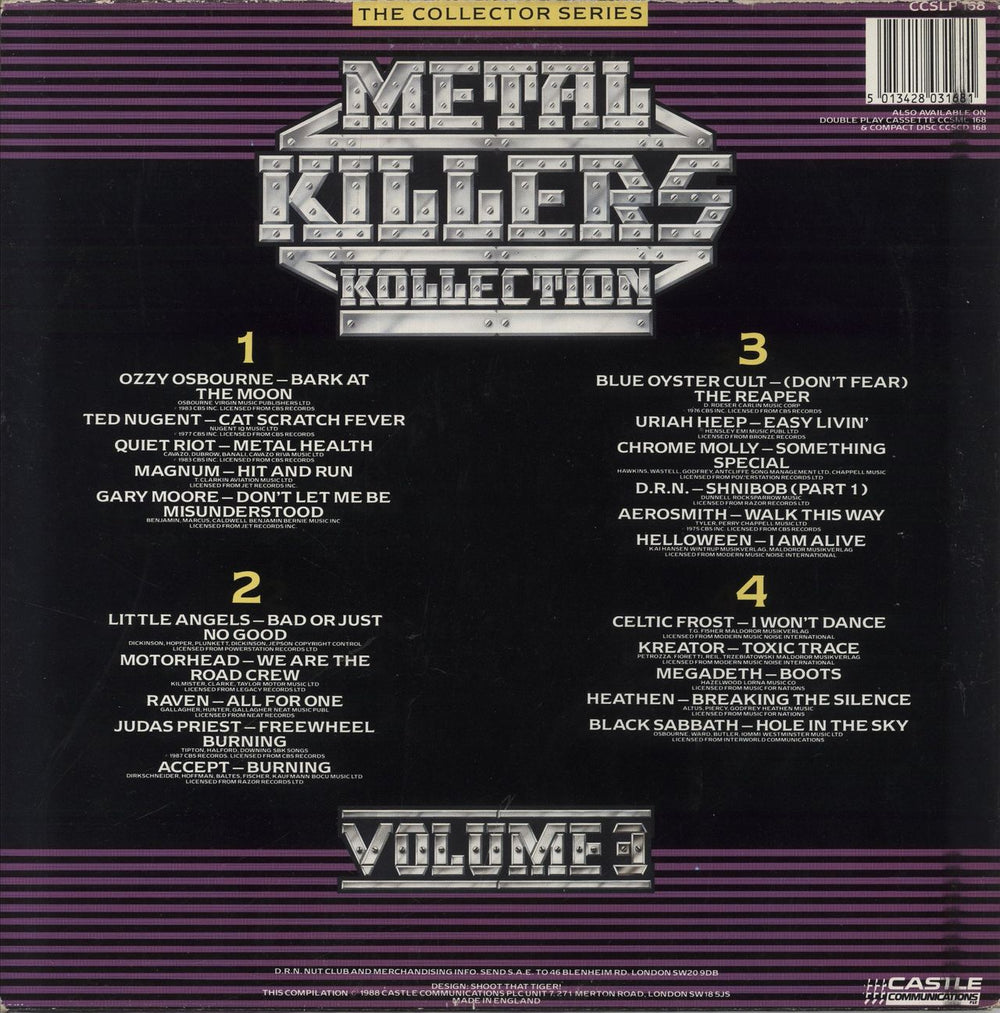 Various-Rock & Metal Metal Killers Kollection Volume III UK 2-LP vinyl record set (Double LP Album) 5013428031681