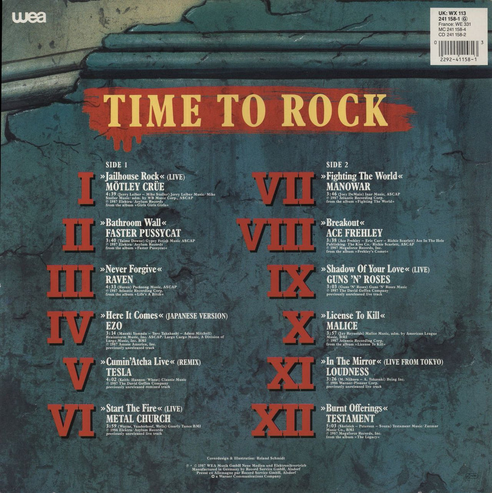 Various-Rock & Metal Time To Rock UK vinyl LP album (LP record) 022924115813