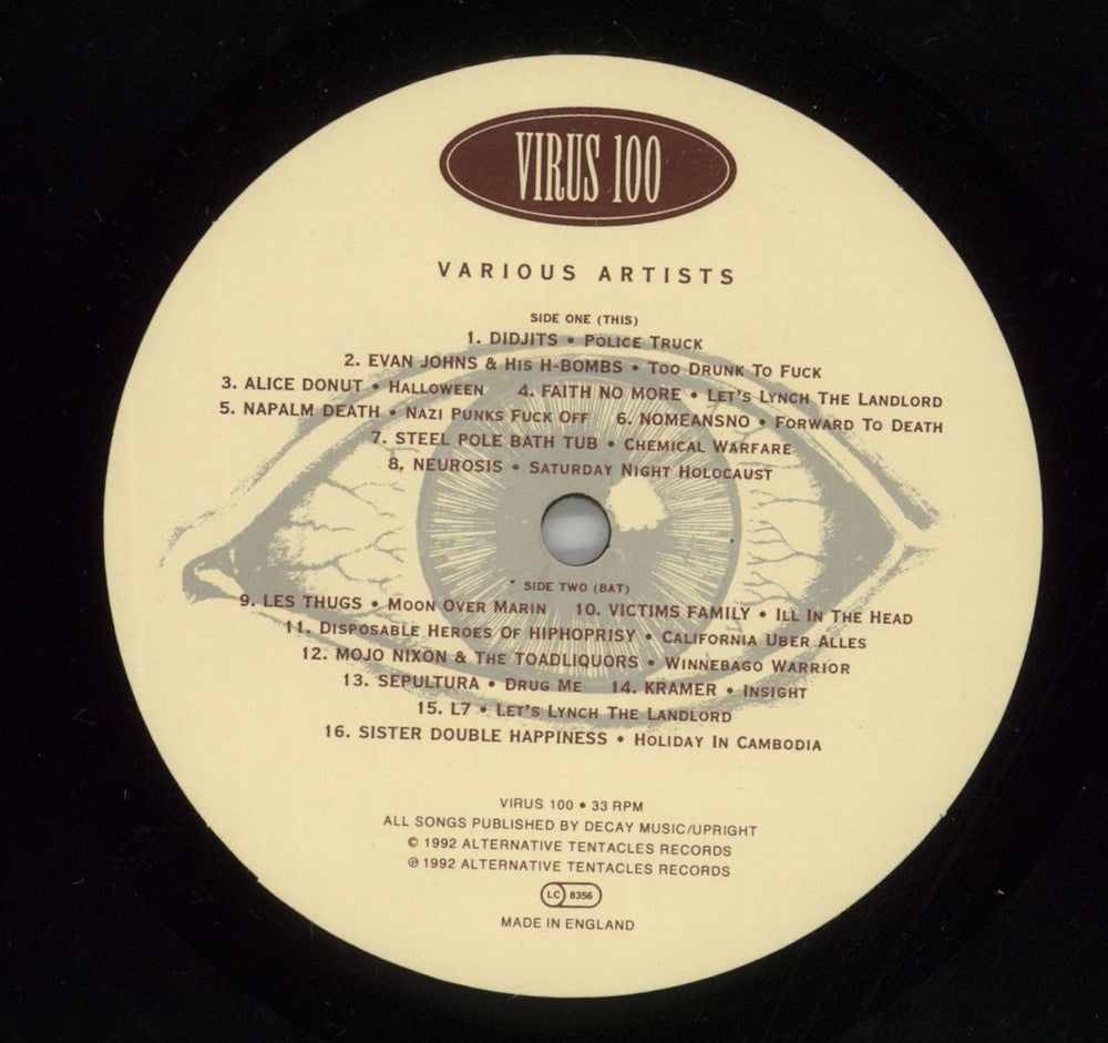 Various-Rock & Metal Virus 100 - VG UK vinyl LP album (LP record) RVALPVI864747