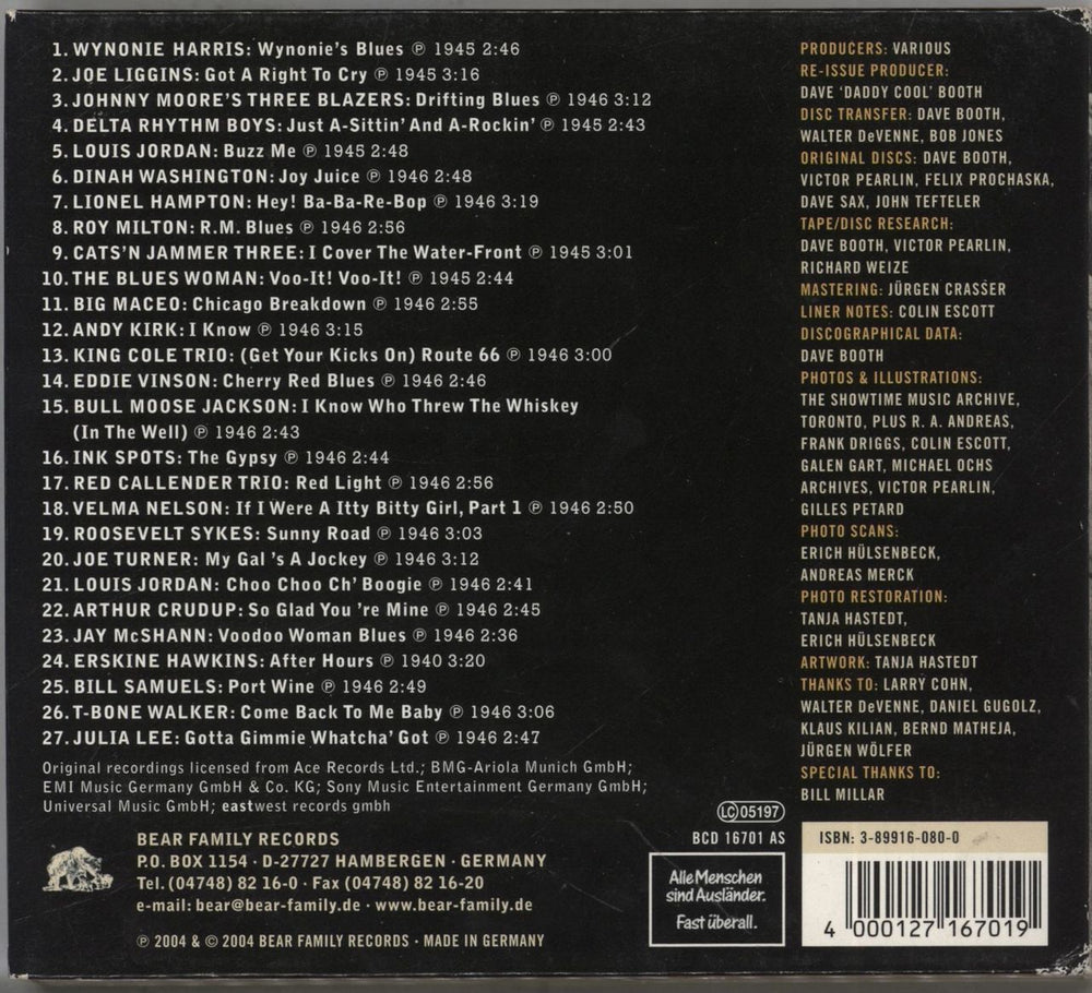 Various-Soul & Funk Blowing The Fuse 1946 - 27 R&B Classics That Rocked The Jukebox In 1946 German CD album (CDLP) 4000127167019