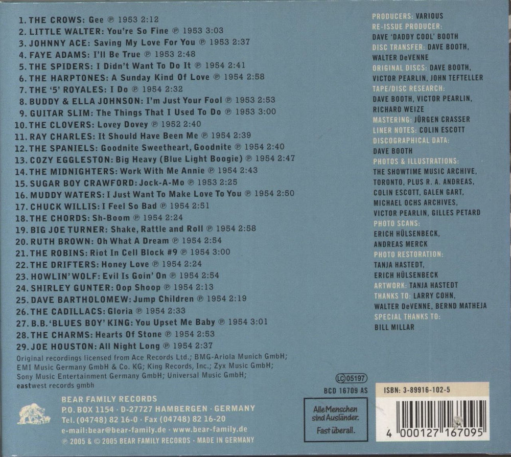 Various-Soul & Funk Blowing The Fuse 1954 - 29 R&B Classics That Rocked The Jukebox In 1954 German CD album (CDLP) 4000127167095