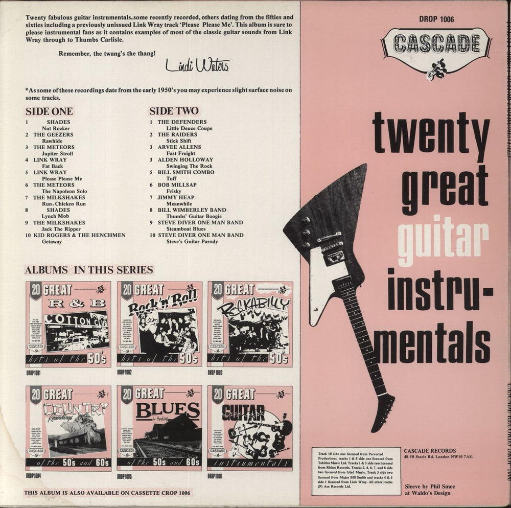 Various-Surf & Instrumental 20 Great Guitar Instrumentals UK vinyl LP album (LP record)