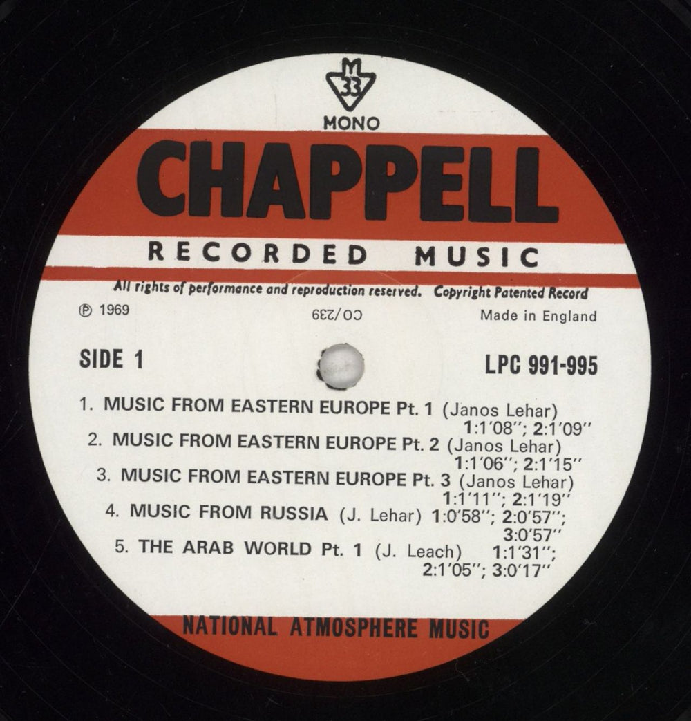 Various-World Music National Atmosphere Music UK vinyl LP album (LP record) VRWLPNA855910