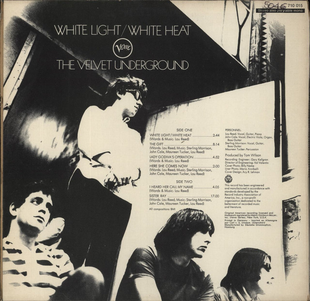 Velvet Underground White Light/White Heat German vinyl LP album (LP record)
