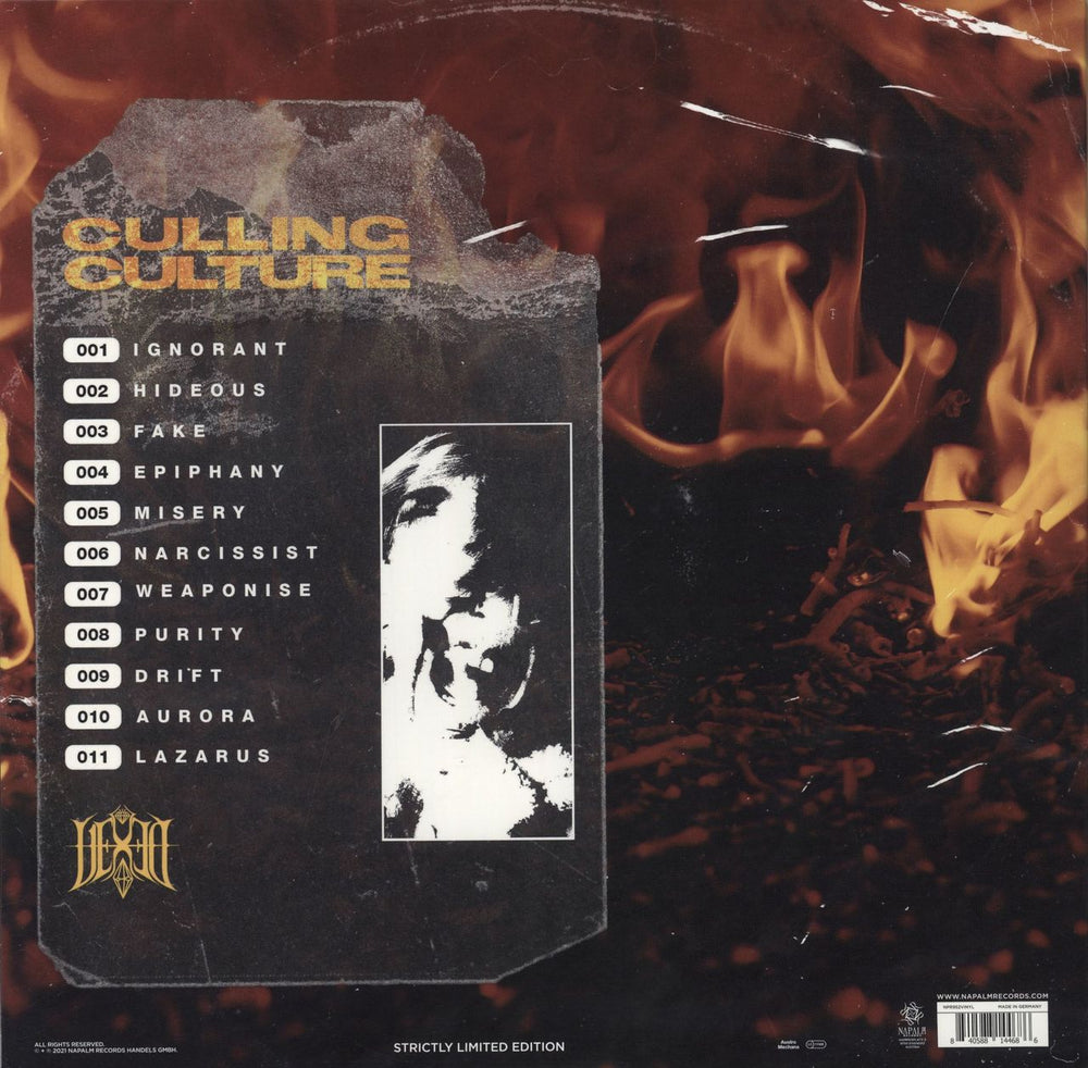 Vexed Culling Culture - Orange Vinyl Austrian vinyl LP album (LP record) 840588144686