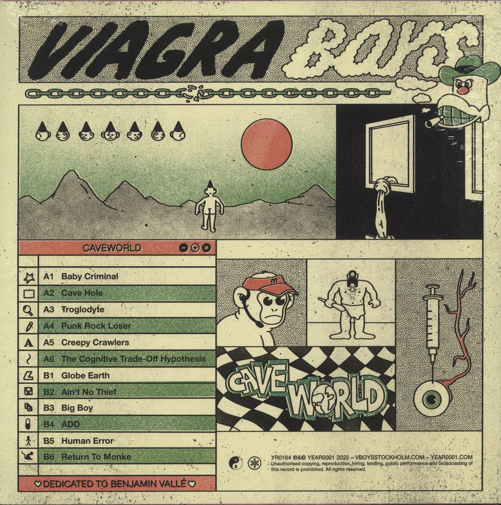 Viagra Boys Cave World - Green Vinyl - Sealed UK vinyl LP album (LP record) 8720766055732