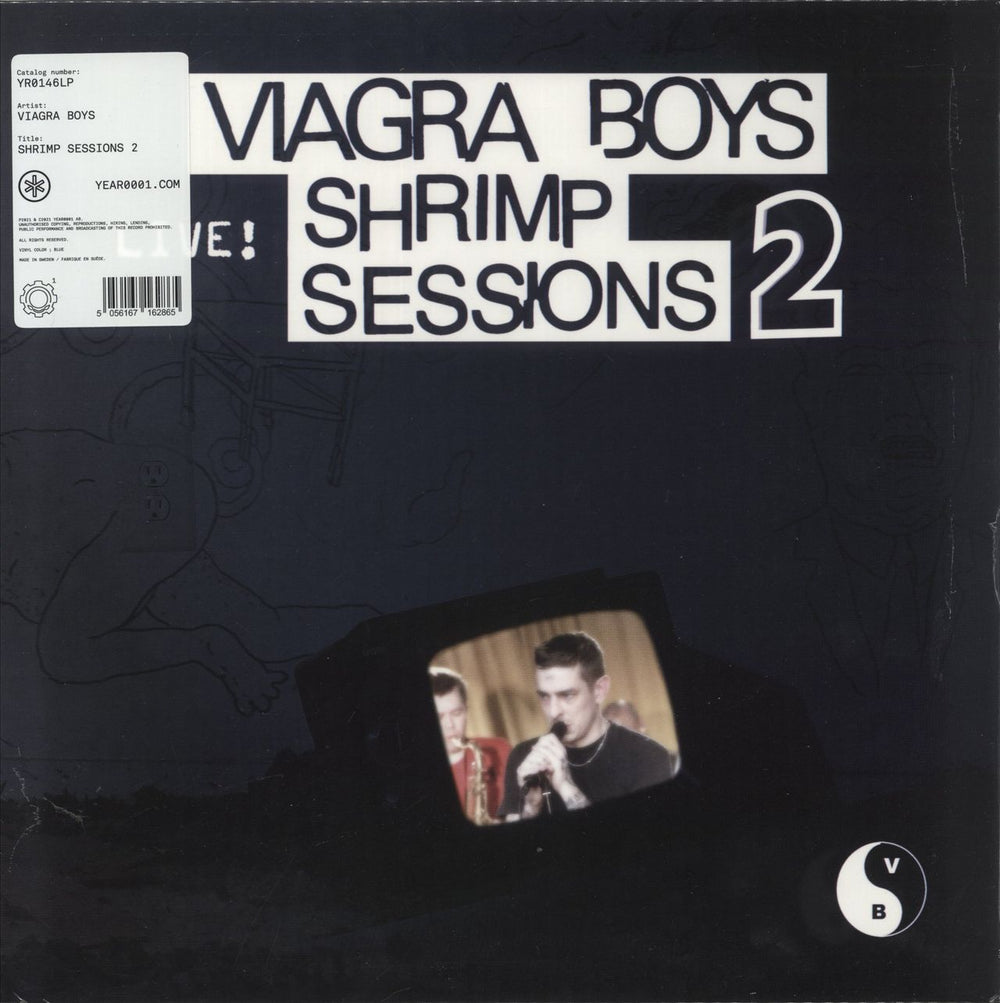 Viagra Boys Shrimp Sessions 2 - Blue Vinyl - Sealed Swedish vinyl LP album (LP record) YR0146LP