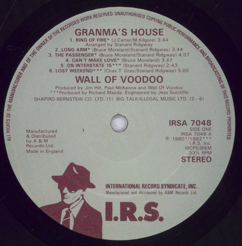 Wall Of Voodoo Granma's House UK vinyl LP album (LP record) WOVLPGR445005