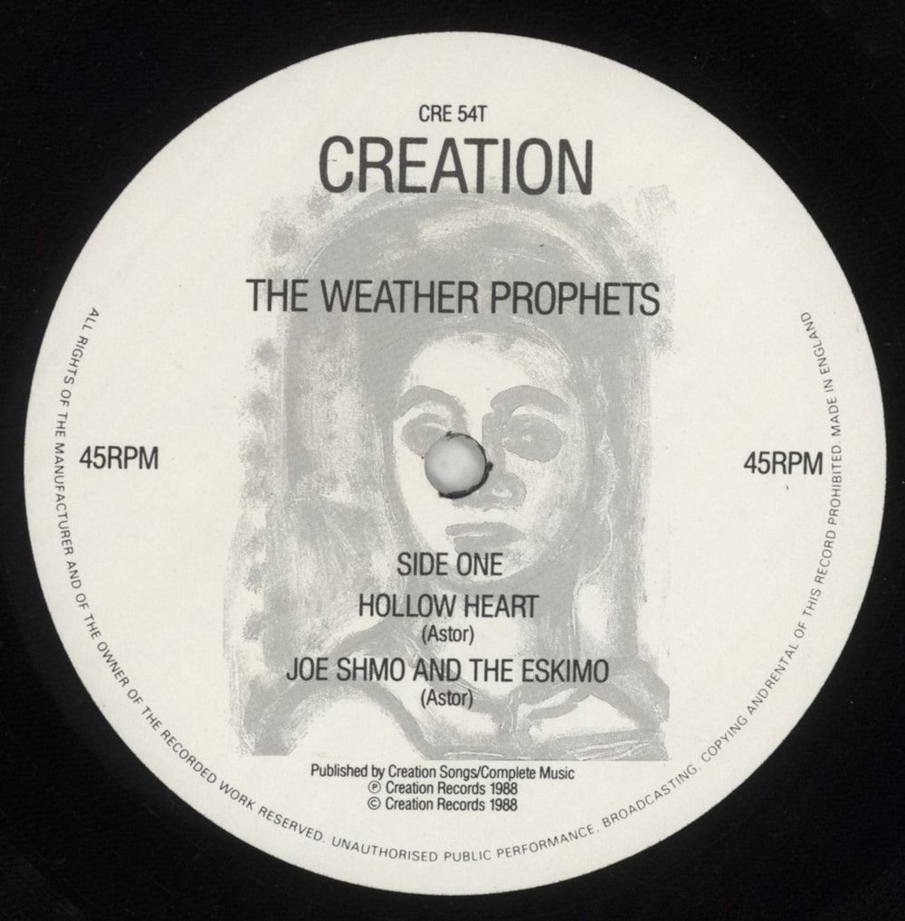 Weather Prophets Hollow Heart UK 12" vinyl single (12 inch record / Maxi-single) WPR12HO89399