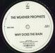 Weather Prophets Why Does The Rain UK 7" vinyl single (7 inch record / 45) WPR07WH182355