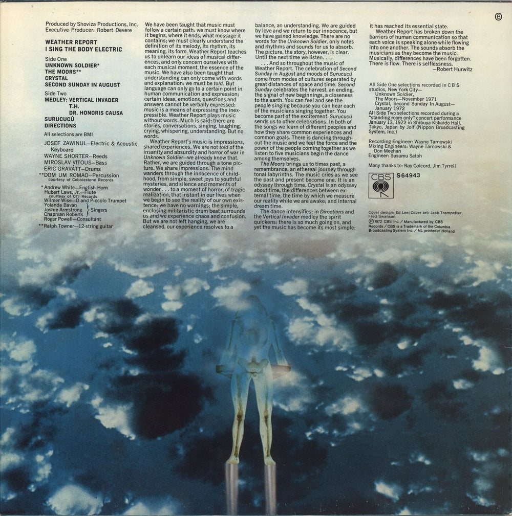 Weather Report I Sing The Body Electric Dutch vinyl LP album (LP record)