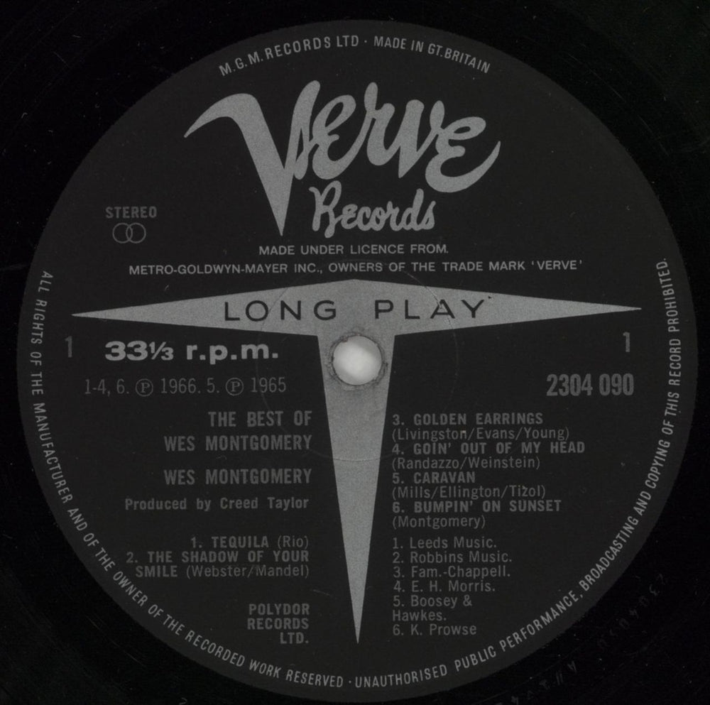 Wes Montgomery The Best Of UK vinyl LP album (LP record) WMGLPTH587742