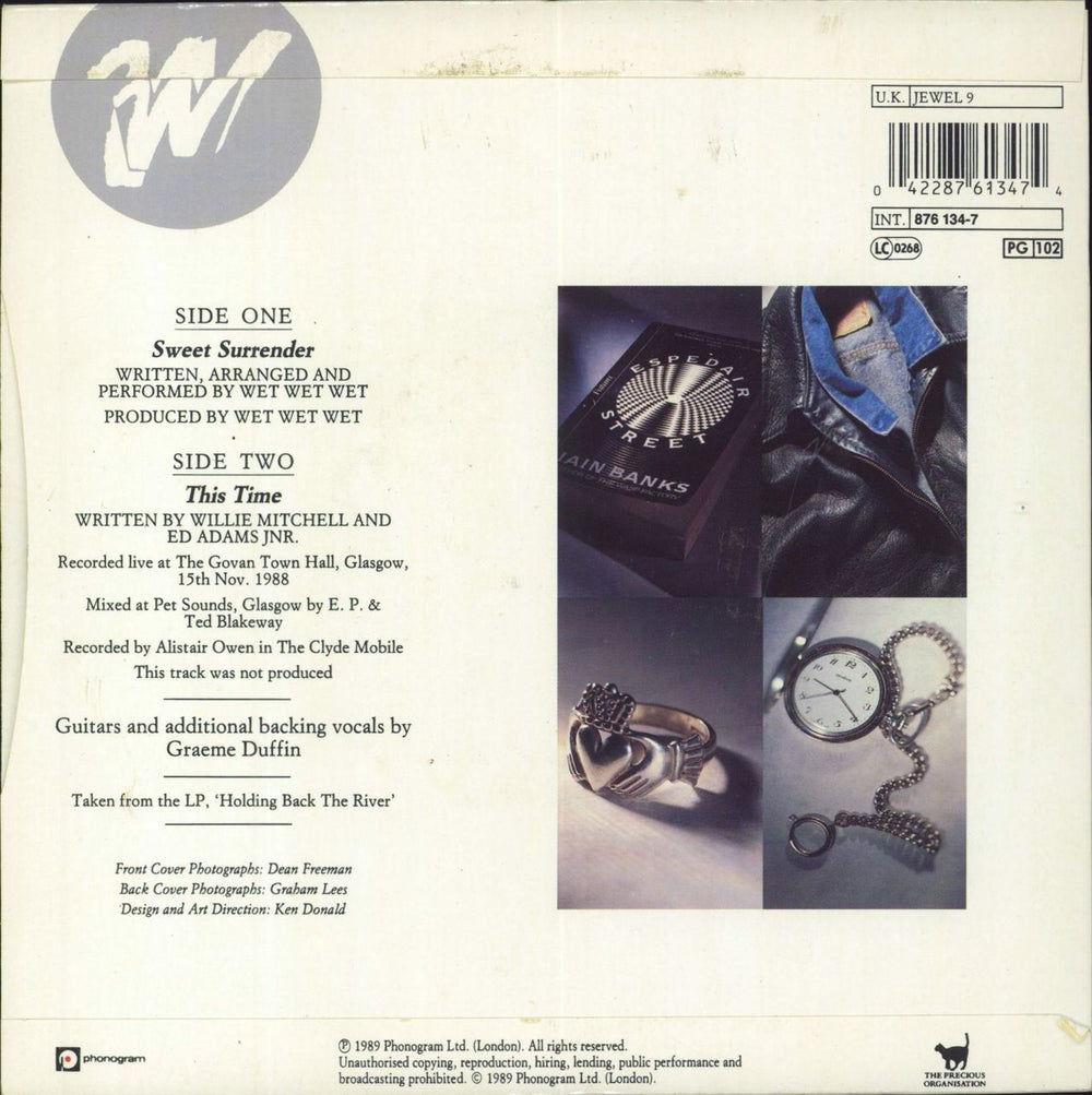 Wet Wet Wet Sweet Surrender UK 7" vinyl single (7 inch record / 45) 042287613474