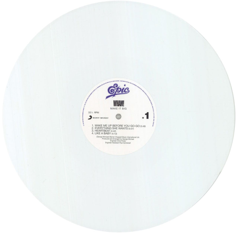 Wham Make It Big - White Vinyl UK vinyl LP album (LP record) WHALPMA858477