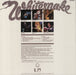 Whitesnake Lovehunter UK vinyl LP album (LP record)