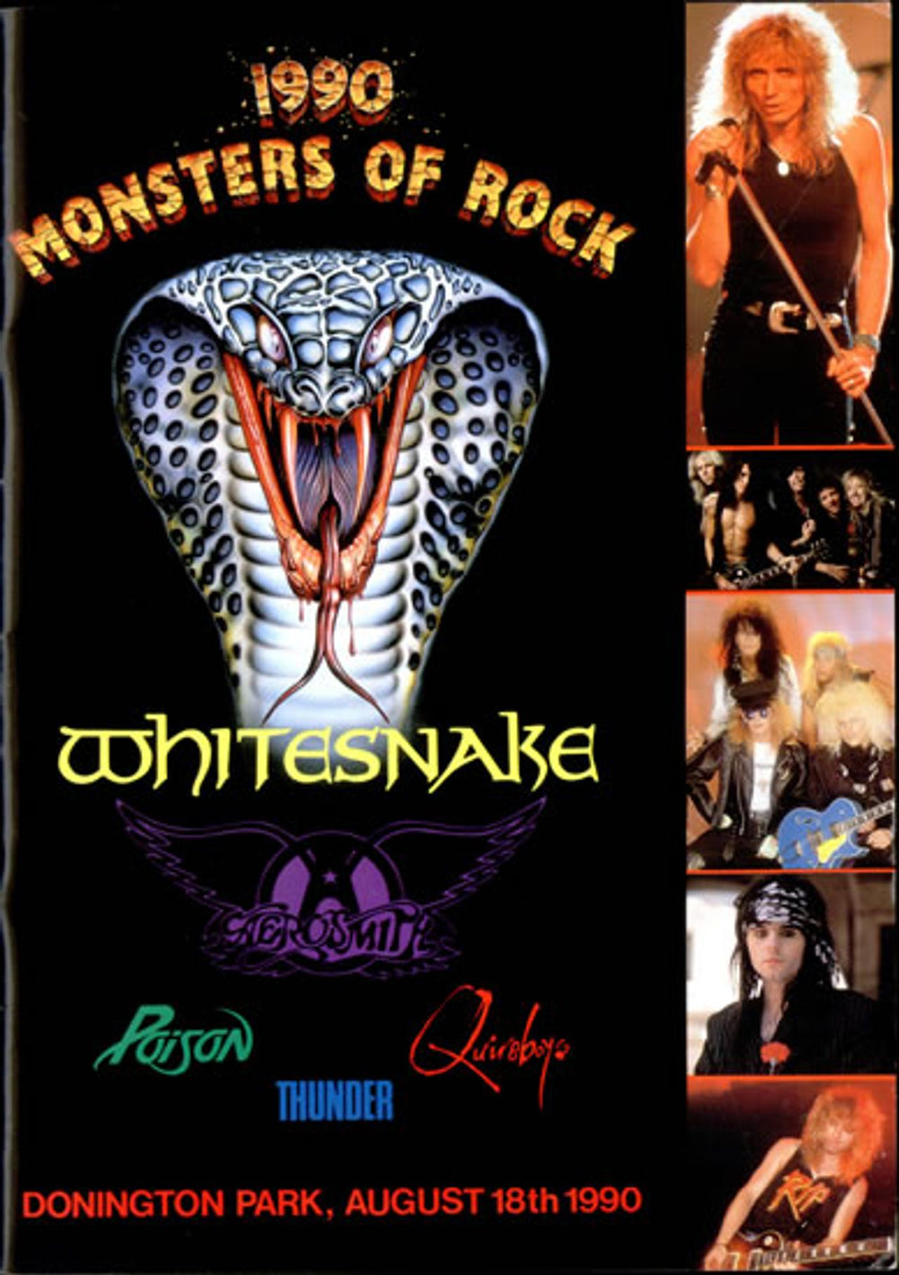 Whitesnake Monsters Of Rock 1990 UK tour programme FESTIVAL PROGRAMME