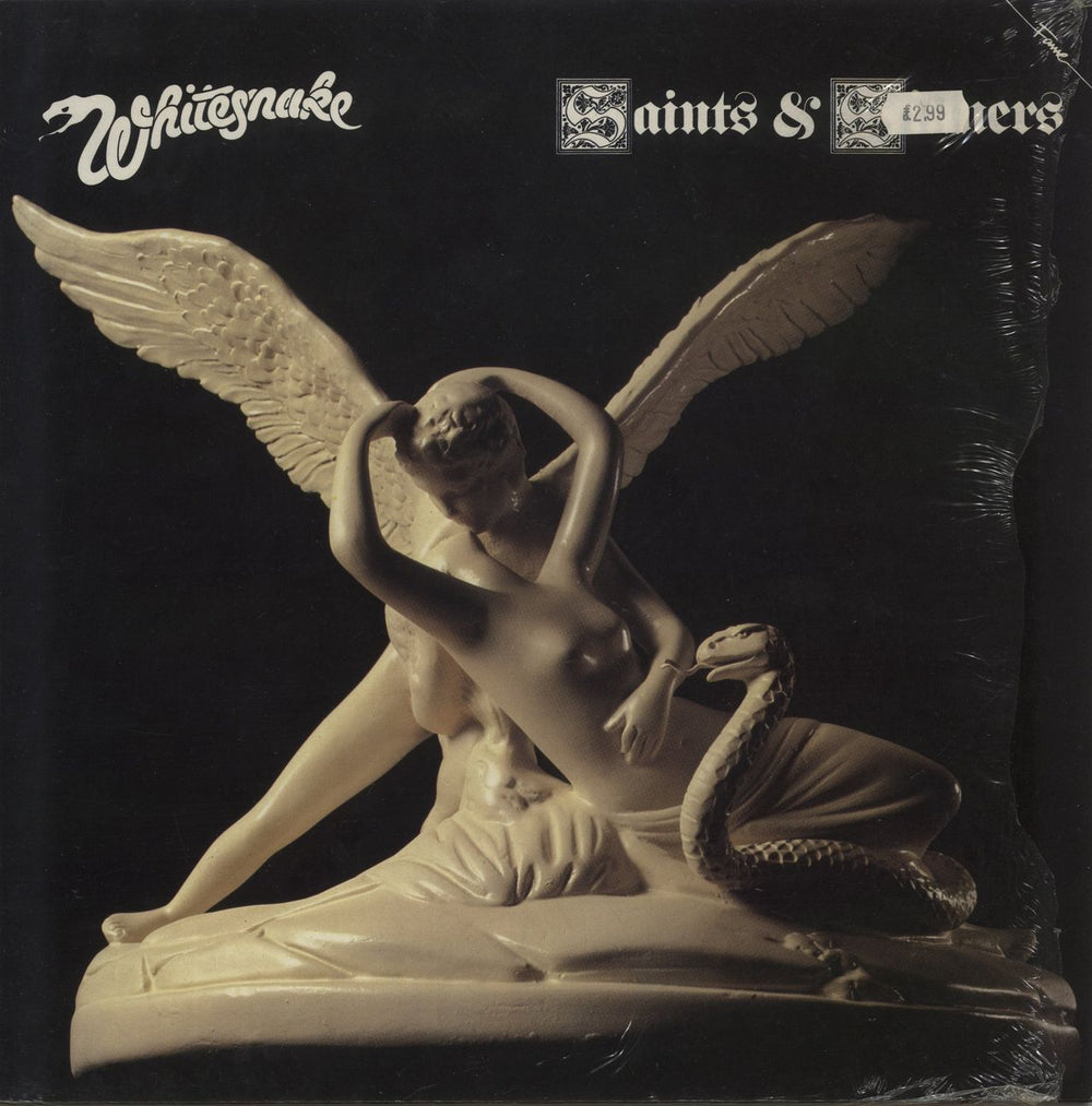 Whitesnake Saints & Sinners UK vinyl LP album (LP record) FA3177