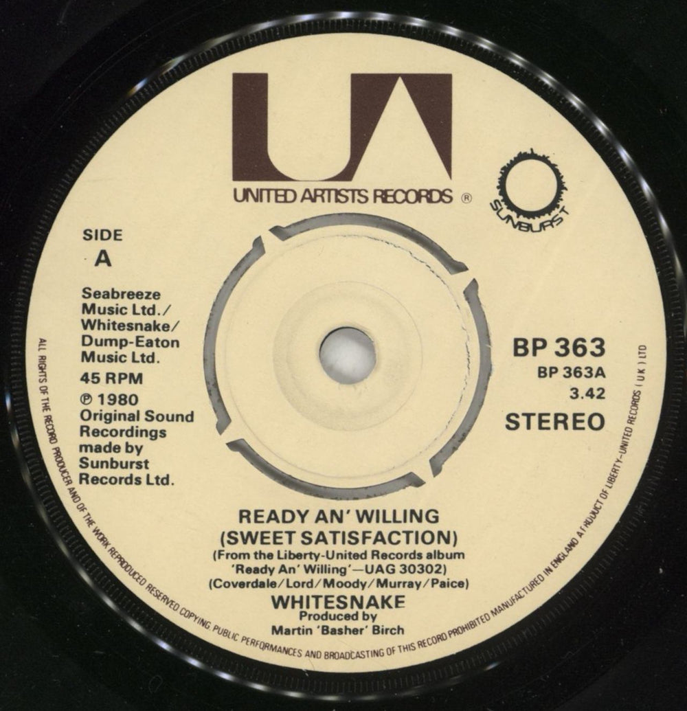 Whitesnake The 45 EP UK 7" vinyl single (7 inch record / 45) WHI07TH01504