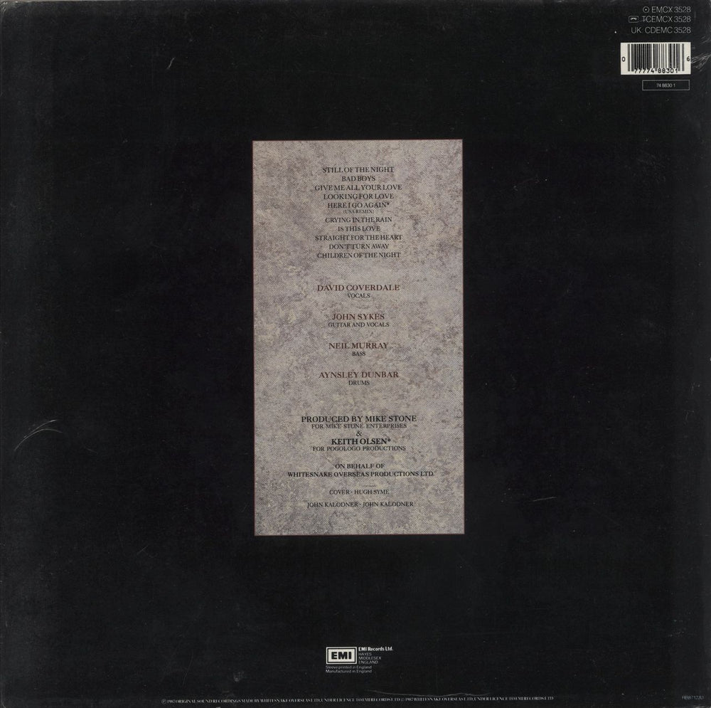 Whitesnake Whitesnake - Shrink UK vinyl LP album (LP record) 077774883016