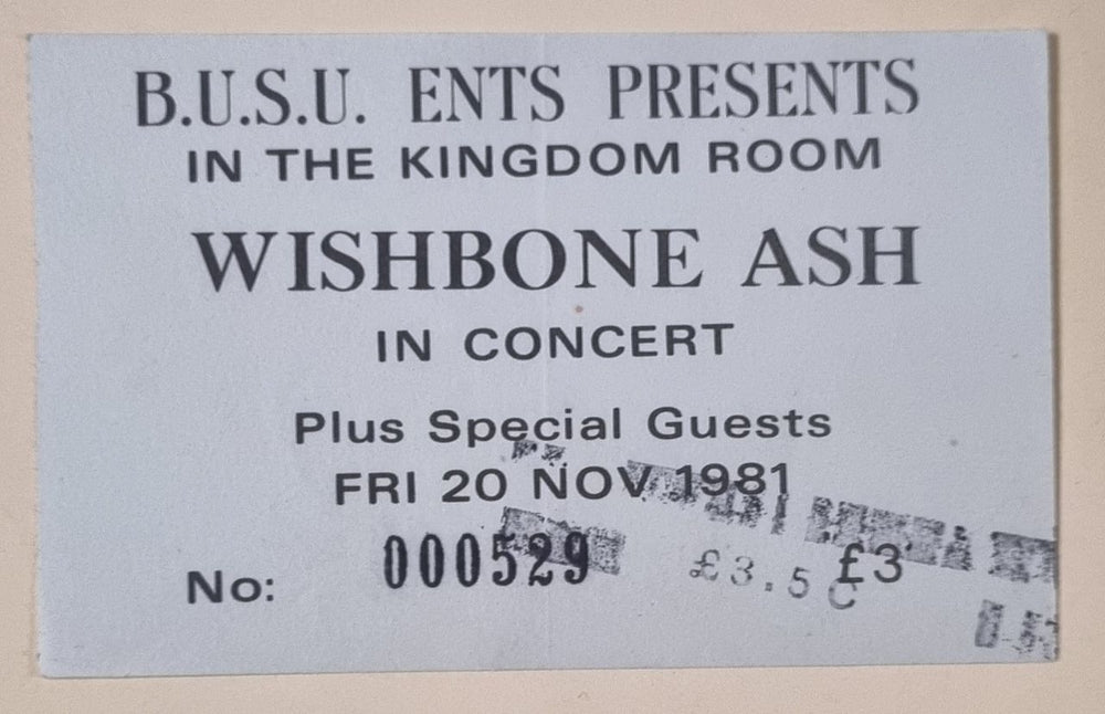 Wishbone Ash Number The Brave + ticket stub UK tour programme WSHTRNU781835