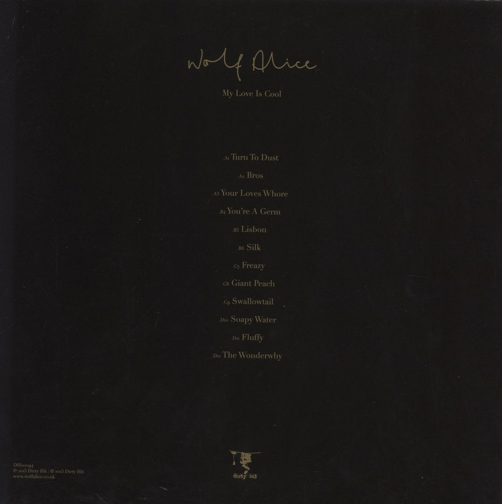 Wolf Alice My Love Is Cool - Gold Vinyl UK 2-LP vinyl record set (Double LP Album) 5060257960583