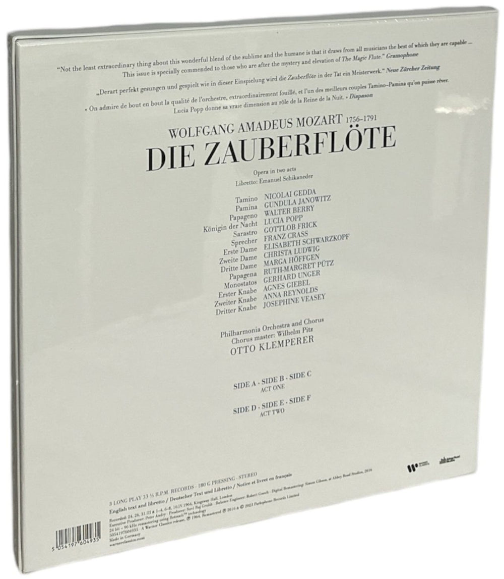 Wolfgang Amadeus Mozart Die Zauberflöte German Vinyl Box Set 5054197604935