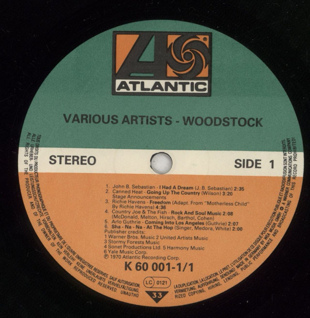 Woodstock Woodstock German 3-LP vinyl record set (Triple LP Album) WP03LWO591235