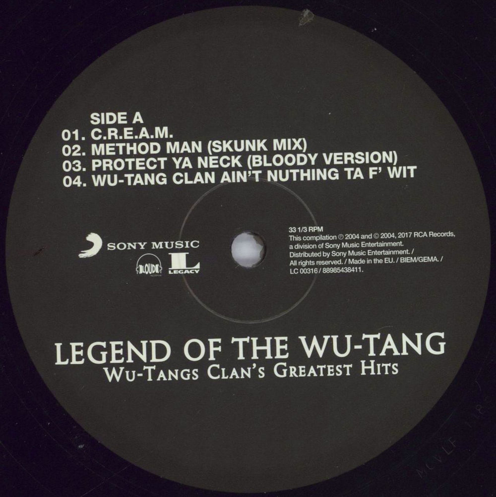 Wu-Tang Clan Legend Of The Wu-Tang: Wu-Tang Clan's Greatest Hits French 2-LP vinyl record set (Double LP Album) WUT2LLE831633