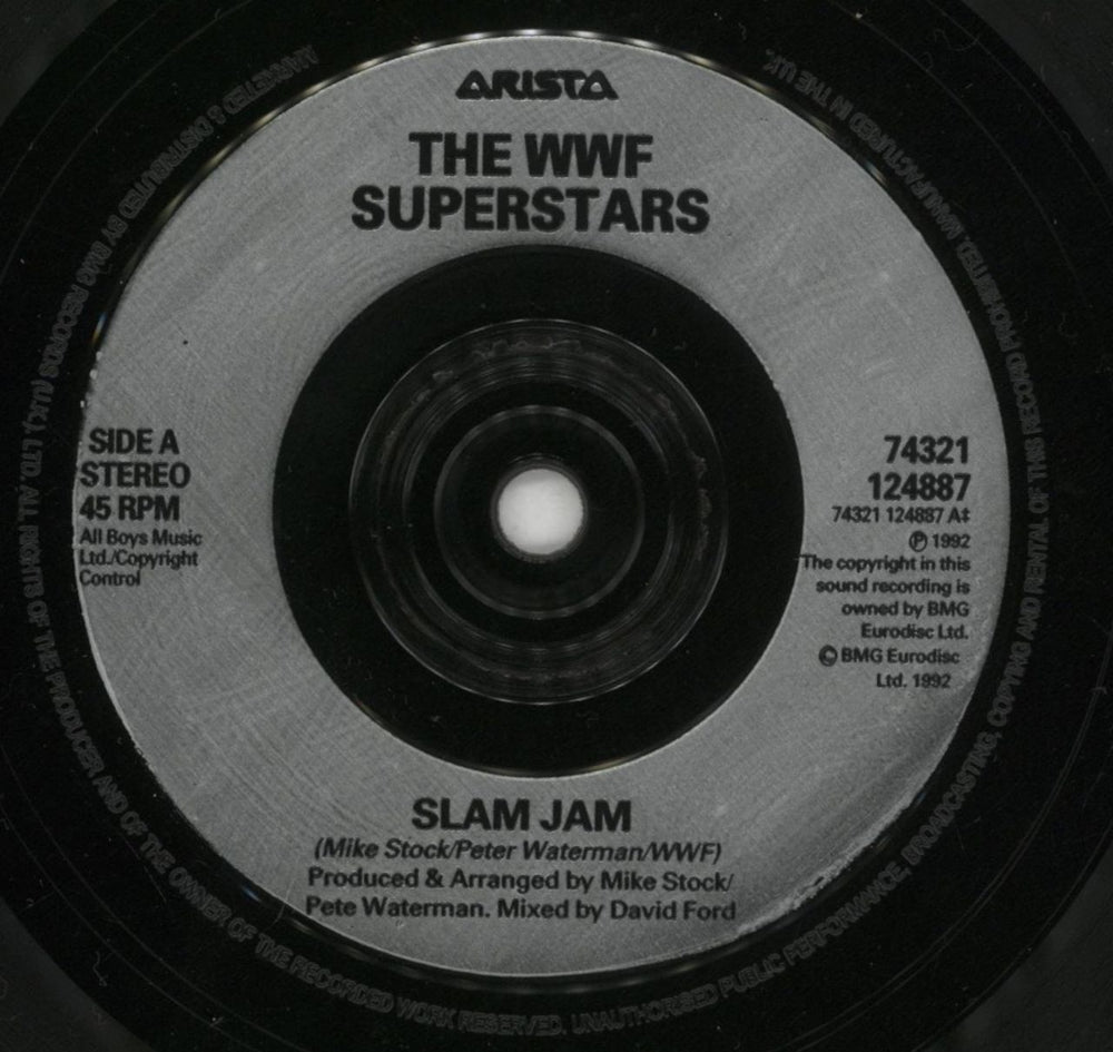 WWF Superstars Slam Jam - poster sleeve UK 7" vinyl single (7 inch record / 45) WWF07SL189412