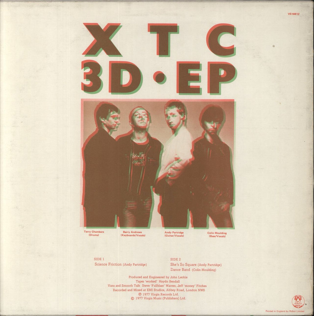 XTC 3D EP UK 12" vinyl single (12 inch record / Maxi-single)