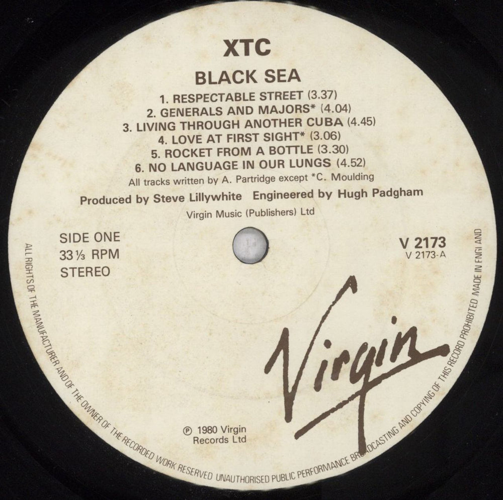 XTC Black Sea + Lyric Insert - Ex UK vinyl LP album (LP record) XTCLPBL842041