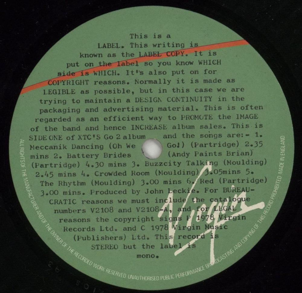 XTC Go 2 UK vinyl LP album (LP record) XTCLPGO554506