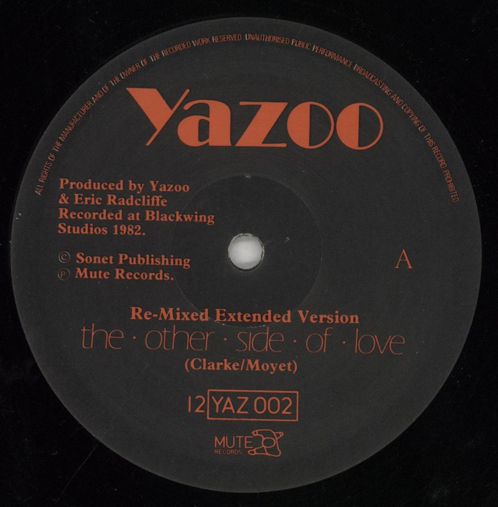 Yazoo The Other Side Of Love - EX UK 12" vinyl single (12 inch record / Maxi-single) YAZ12TH10437