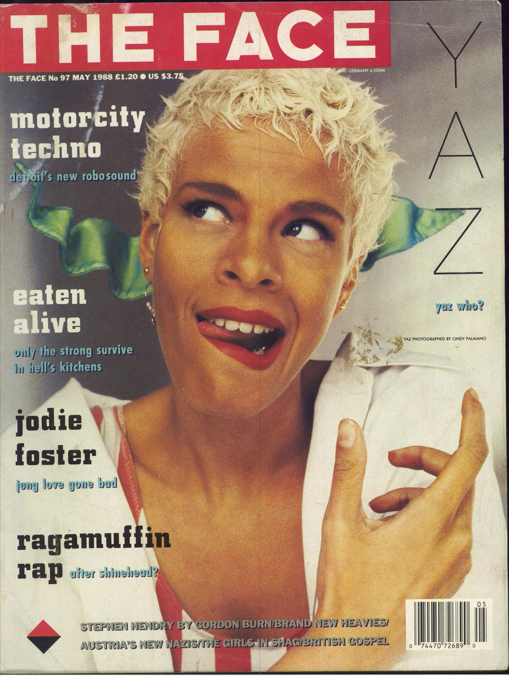 Yazz The Face - August 1988 UK magazine AUGUST 88