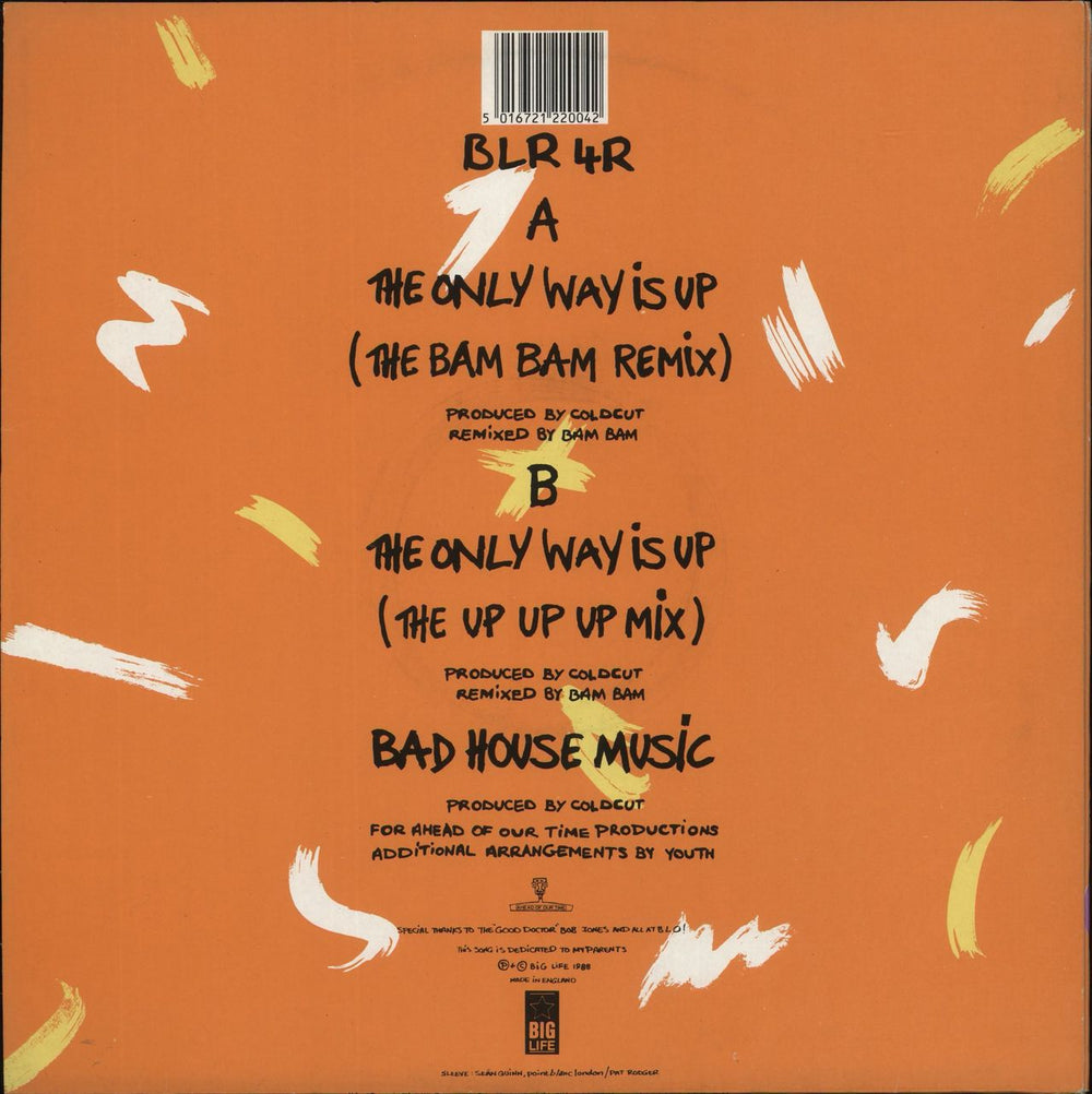 Yazz The Only Way Is Up UK 12" vinyl single (12 inch record / Maxi-single) 5016721220042